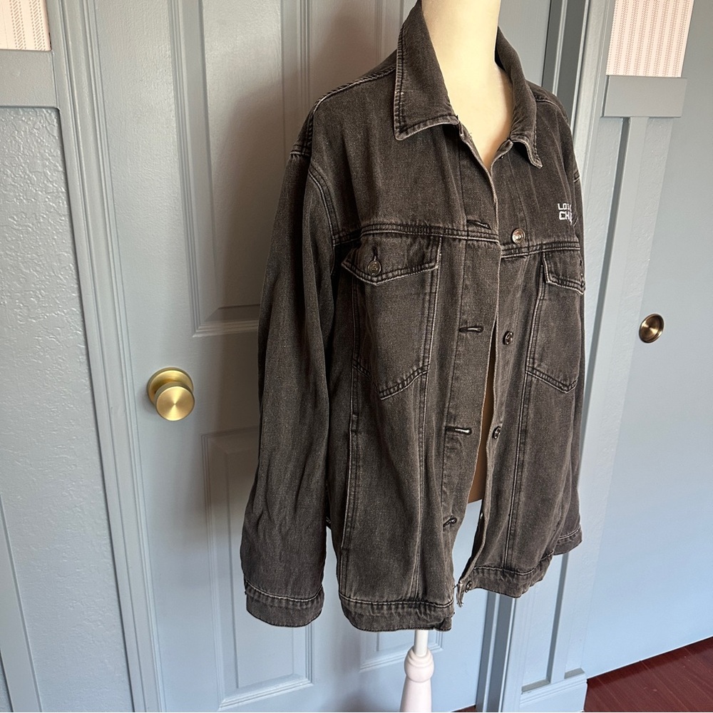 Los Angeles Chargers Retro Charcoal Denim Jacket - Picture 4 of 7